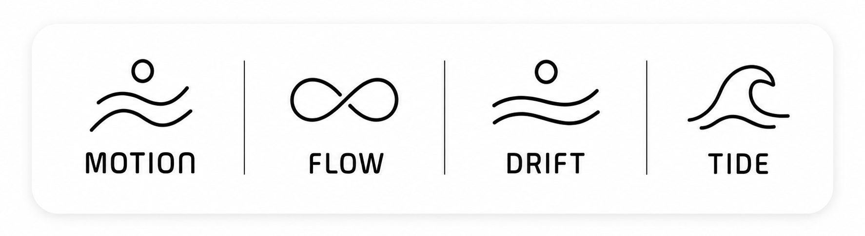 VARO Motion, Flow, Drift, Tide, Activewear Collection VARO Brand Worlds
